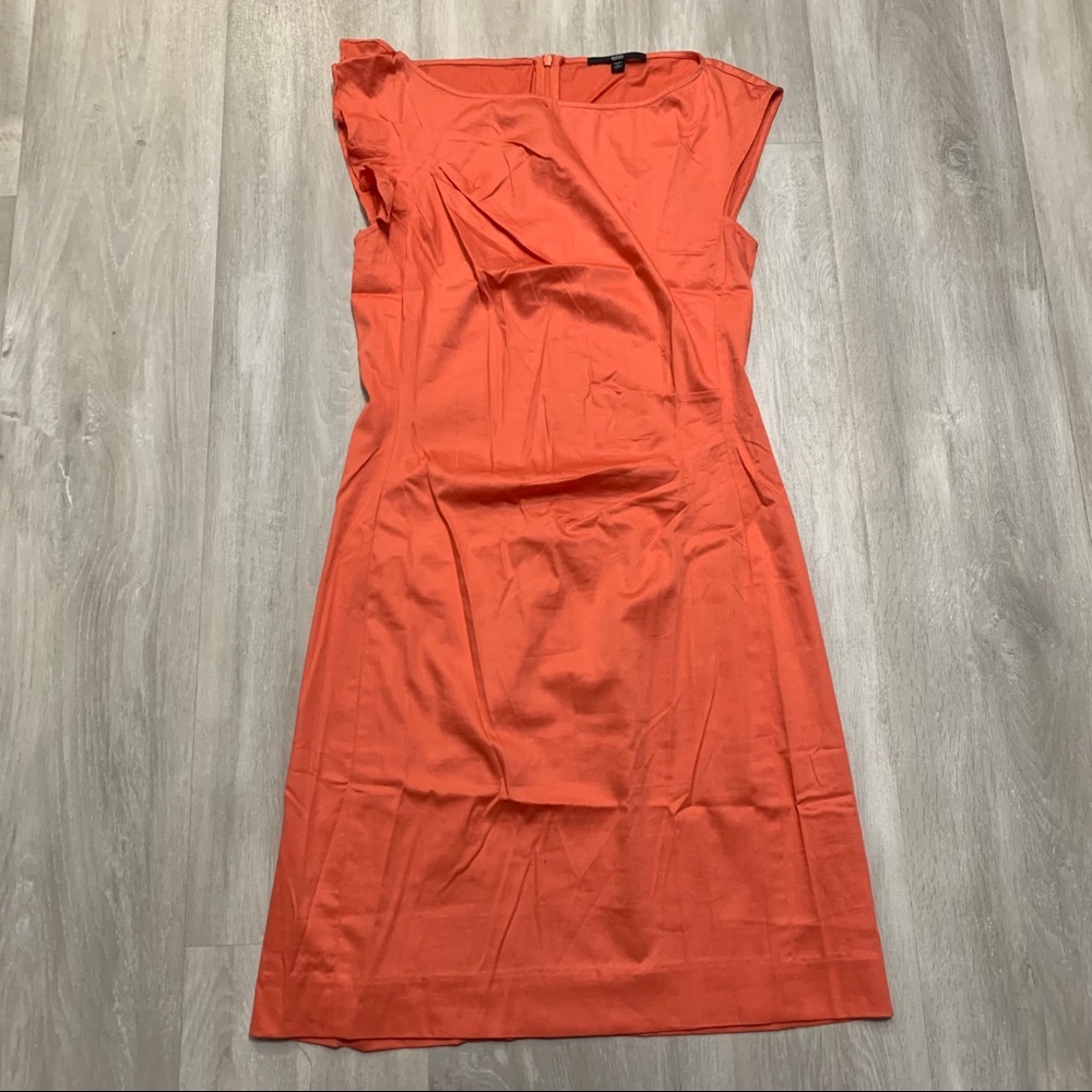 Hugo Boss Orange Ruffle Sleeve Dress Sz 6